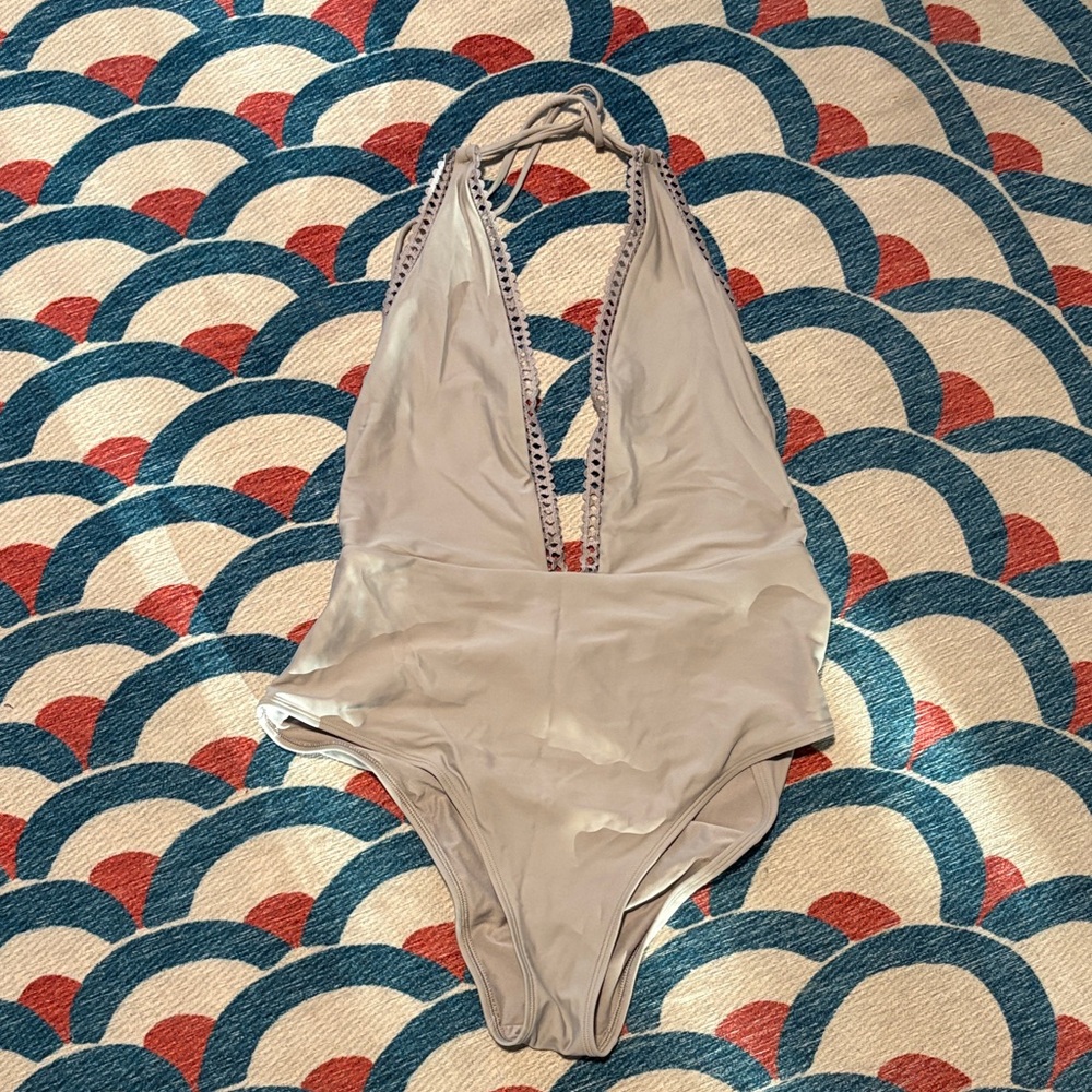 aerie Gray One-Piece Swimsuit